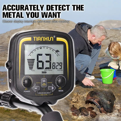 Dry ground and underwater Metal Detector - Perfect to find treasures in places like the beach and parks.