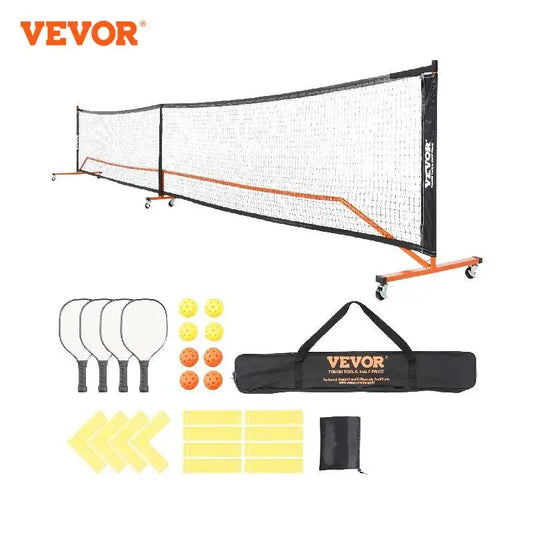 Portable Pickleball Set with 22FT Full Court Official Regulation Size Pickle Ball Net