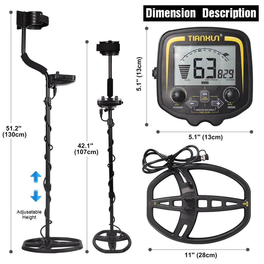 Dry ground and underwater Metal Detector - Perfect to find treasures in places like the beach and parks.